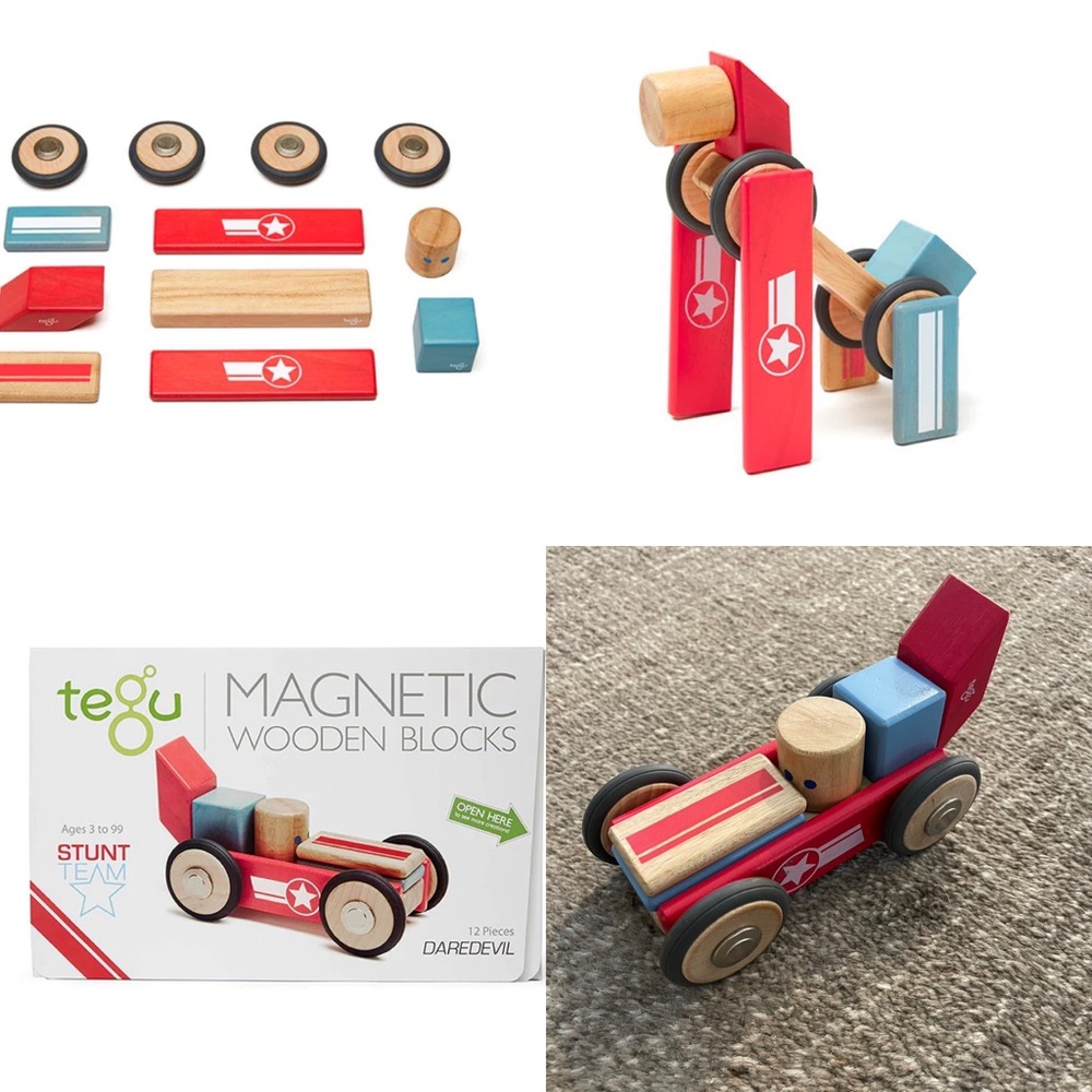 Tegu magnetic wooden blocks car